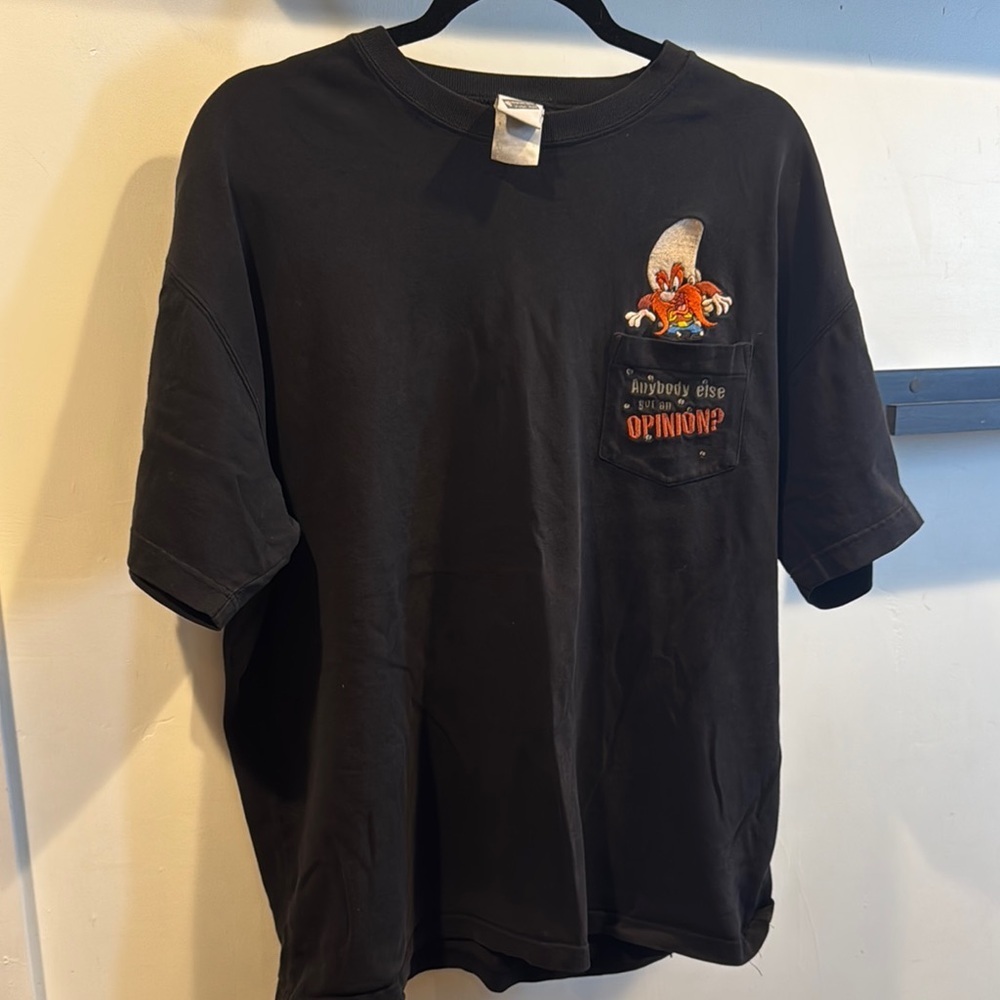 Warner Bros Yosemite Sam Black Short Sleeve Tee with Logo